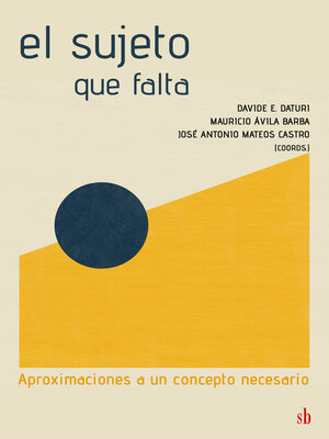 cover image of El sujeto que falta